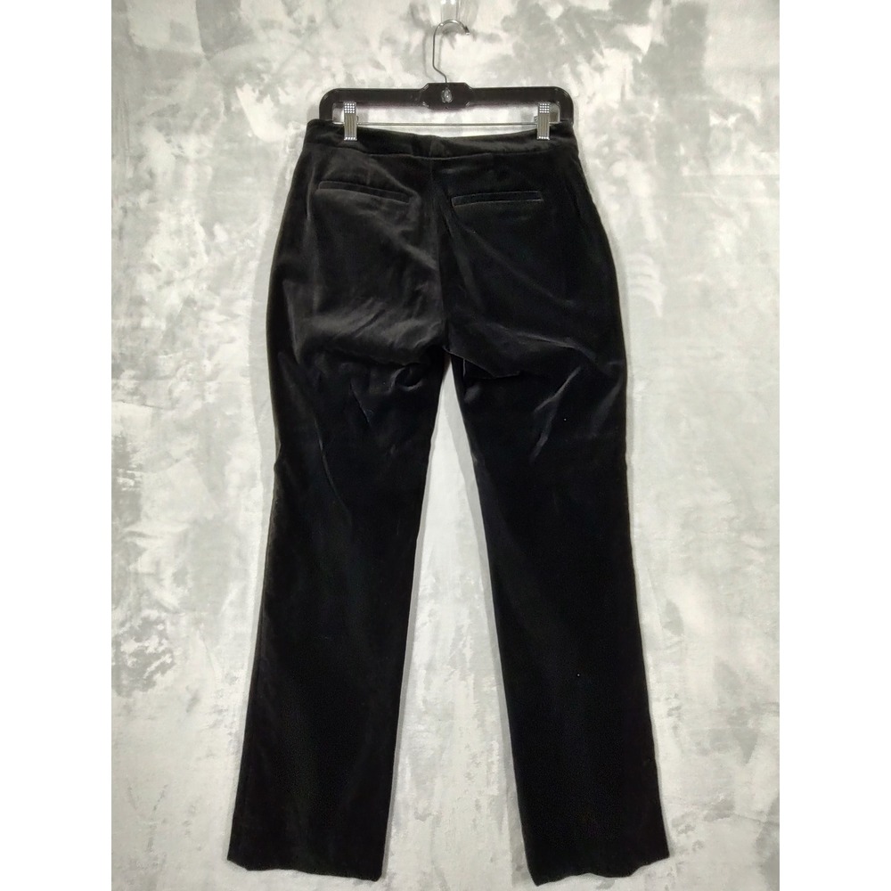 Lauren Ralph Lauren Womens Black Velvet Straight Leg Trousers Pants Size 4 - Picture 2 of 9